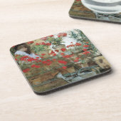 Childe Hasssamによるジェラニウム、ヴィンテージ印象主義 コースター (左側)