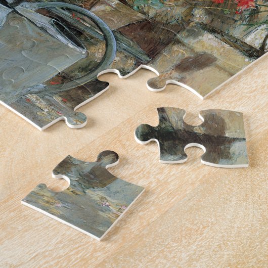 Childe Hasssamによるジェラニウム、ヴィンテージ印象主義 ジグソーパズル (側面)