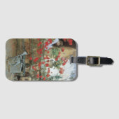 Childe Hasssamによるジェラニウム、ヴィンテージ印象主義 ラゲッジタグ (正面横)