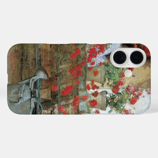 Childe Hasssamによるジェラニウム、ヴィンテージ印象主義 Case-Mate iPhoneケース (裏面 (横))