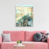 Childe Hasssamによる南フランスの都市の眺め キャンバスプリント (インサイチュ (リビング))