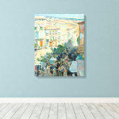 Childe Hasssamによる南フランスの都市の眺め キャンバスプリント (インサイチュ (ウッドフロア))