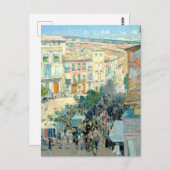 Childe Hasssamによる南フランスの都市の眺め ポストカード (正面/裏面)