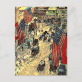 Childe Hasssam著『五十七通り旗』 ポストカード (正面)