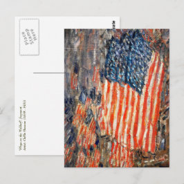 Childe Hasssam著「Flags on the Waldlf」 ポストカード