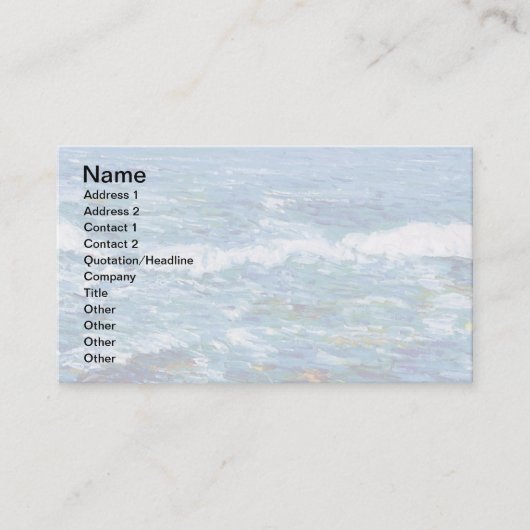 Childe Hasssam – アプライドレのダックアイランド 名刺 (正面)