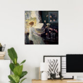 Childe Hasssam、ソナタ、印象派。 ポスター (ホームオフィス)