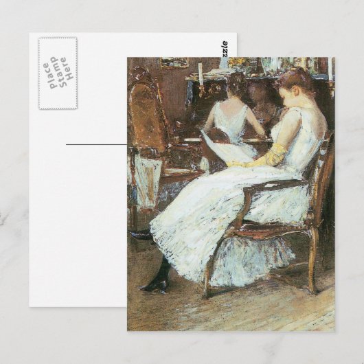 Childe Hasssam – ハサム夫人と妹 ポストカード (正面/裏面)