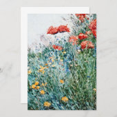 Childe Hasssam – ポピー、アップルドア サンキューカード (正面/裏面)