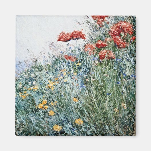 Childe Hasssam – ポピー、アップルドア マグネット (正面)