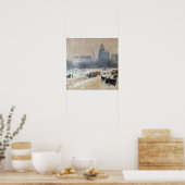 Childe Hasssam、ユニオン広場の冬 ポスター (キッチン)