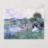 Childe Hasssam – 女性読の ポストカード (正面)