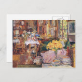 Childe Hasssam – 花の部屋 ポストカード (正面/裏面)