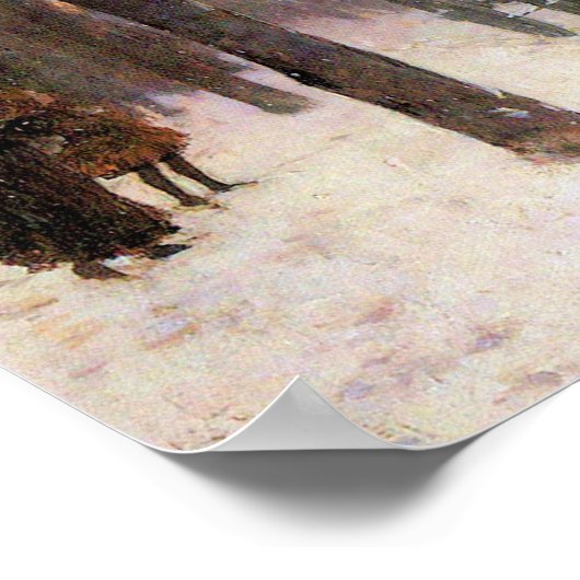 Childe Hasssam - 2つの客室を持つ通りシーン ポスター (角)