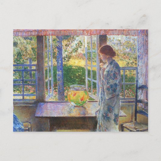 Childe Hasssam - The Goldfish Window ポストカード (正面)