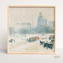 Childe Hasssam Winter in Union Square 絵画's Art