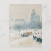 Childe Hasssam Winter in Union Square 絵画's Art ポストカード (正面)
