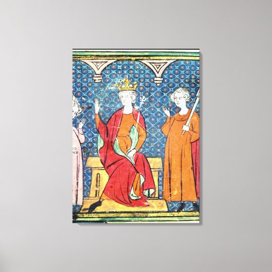 Childeric II、Merovingian King of Austrasia キャンバスプリント (正面)