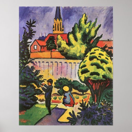 Childers in the Garden by 威厳がある Macke ポスター (正面)