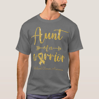 Childhood Cancer Awareness Aunt Of A Warrior Tシャツ