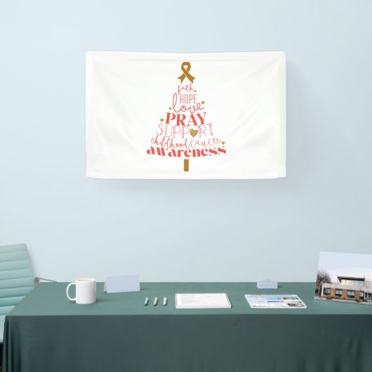 childhood cancer awareness Christmas Large Banner 横断幕 (トレードショー)