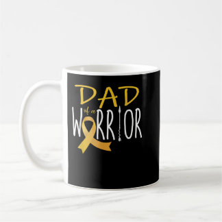 Childhood cancer awareness Dad of a warrior コーヒーマグカップ