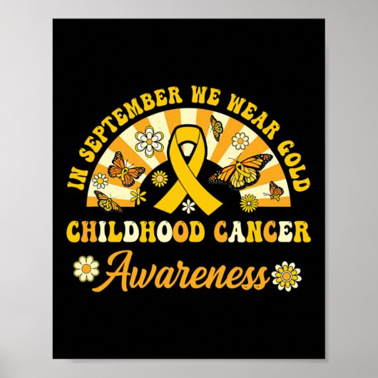 Childhood Cancer Awareness In September We Wear Go ポスター (正面)