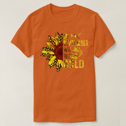Childhood Cancer Awareness In September We Wear Go Tシャツ (デザイン正面)