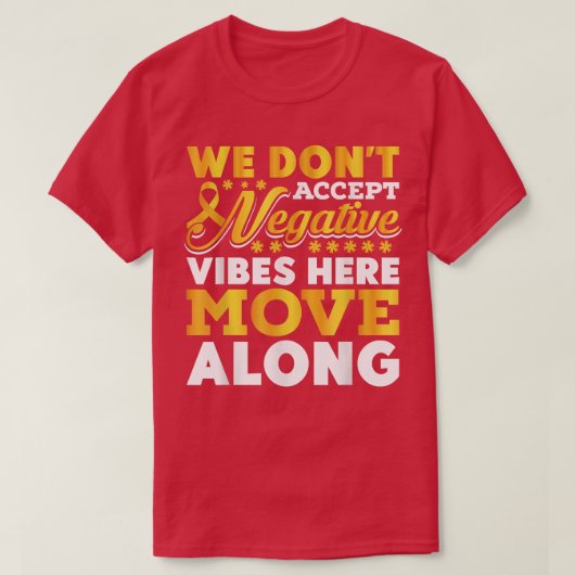 Childhood Cancer Awareness Motivation Yellow Ribbo Tシャツ (デザイン正面)