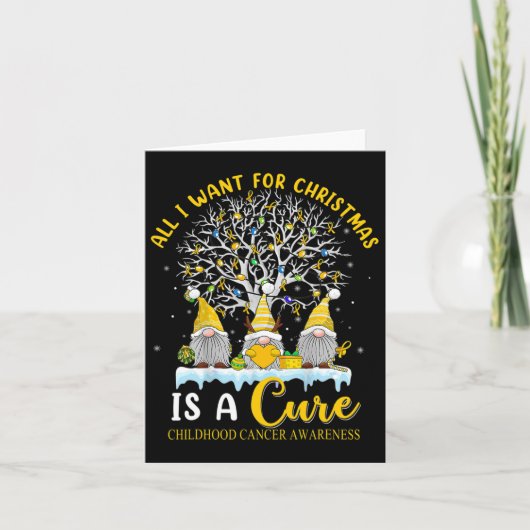 Childhood Cancer Awareness Ornament Christmas Tree カード (正面)