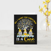 Childhood Cancer Awareness Ornament Christmas Tree カード (黄色い花)