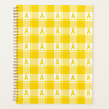 Childhood Cancer Awareness Plaid Gold Ribbon