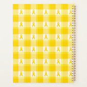 Childhood Cancer Awareness Plaid Gold Ribbon プランナー手帳 (裏面)