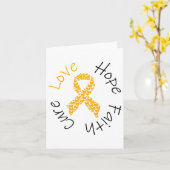 Childhood Cancer Awareness Ribbon  カード (黄色い花)