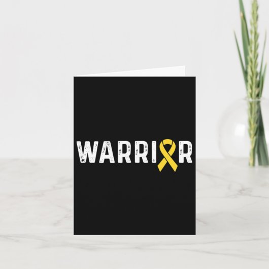 Childhood Cancer Awareness Ribbon Warrior  カード (正面)