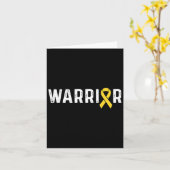 Childhood Cancer Awareness Ribbon Warrior  カード (黄色い花)