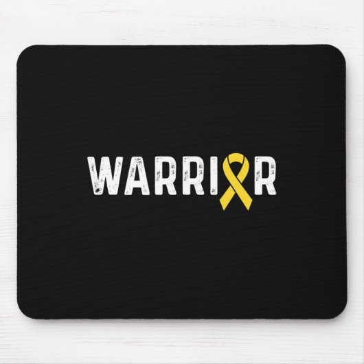 Childhood Cancer Awareness Ribbon Warrior  マウスパッド (正面)