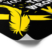 Childhood Cancer Awareness Survivor Wrong Kid Supp ポスター (角)