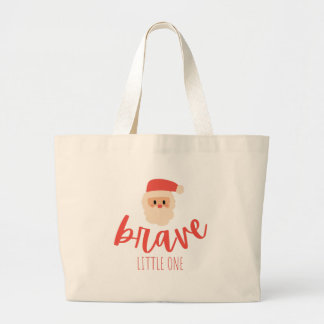 childhood cancer brave Christmas Santa ラージトートバッグ
