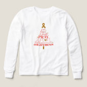 childhood cancer Christmas Girls Long Sleeve  (デザイン正面)