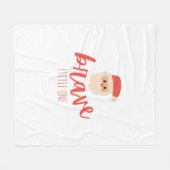 childhood cancer Christmas Santa Fleece Blanket フリースブランケット (正面(横))