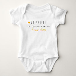 childhood cancer. Custom #team name. Baby Bodysuit ベビーボディスーツ