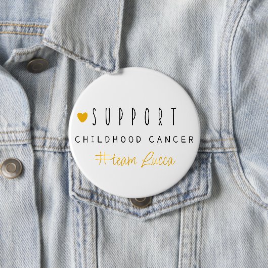 childhood cancer. Custom #team name. Button 缶バッジ (インサイチュ)