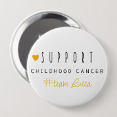 childhood cancer. Custom #team name. Button 缶バッジ (正面&裏面)