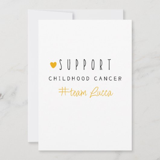 childhood cancer. Custom #team name Stationery 招待状 (正面)
