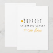childhood cancer. Custom #team name Stationery 招待状 (正面/裏面)