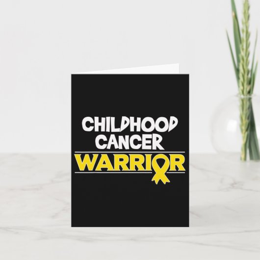 Childhood Cancer Gift Gold Awareness Ribbon  カード (正面)