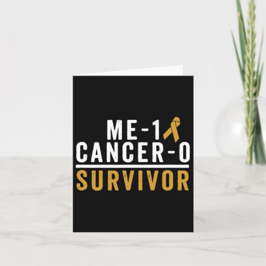 Childhood Cancer Survivor Awareness Gold Ribbon Ki カード (正面)