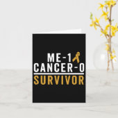 Childhood Cancer Survivor Awareness Gold Ribbon Ki カード (黄色い花)