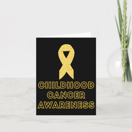 Childhood Cancer Survivor Yellow Ribbon Awareness  カード (正面)